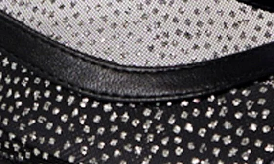 Jules Glitter Mesh Pointed Toe Ankle Strap Flat - Image 11