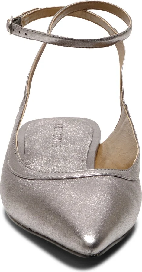 Jules Pointy Toe Ankle Strap Leather Flat - Image 4