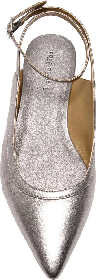 Jules Pointy Toe Ankle Strap Leather Flat - Image 5