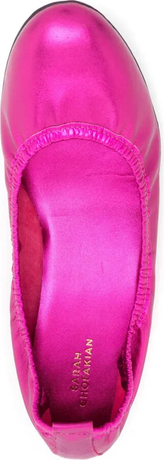 Julia elasticated leather ballerina shoes - Image 4