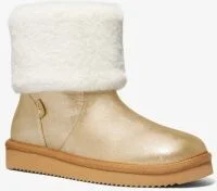 Julia Faux Fur Trim Metallic Leather Boot - Image 4