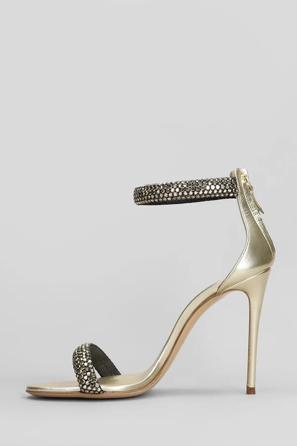 Julia Olimpo Sandals In Gold Leather - Image 3