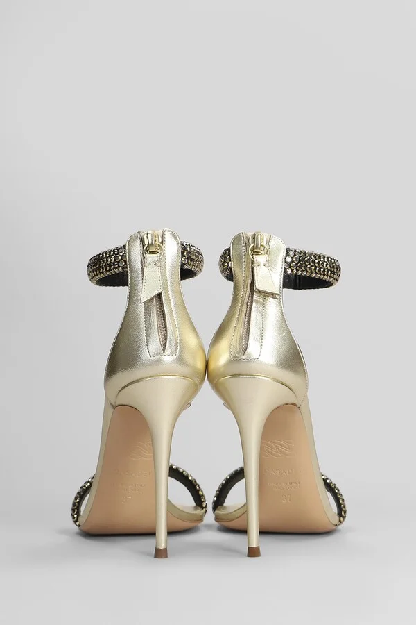 Julia Olimpo Sandals In Gold Leather - Image 4
