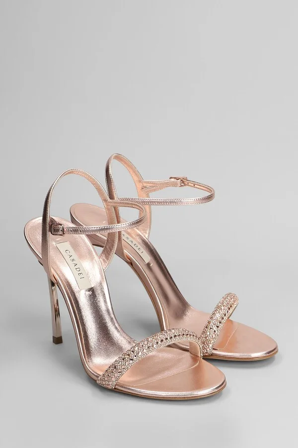 Julia Stratosphere Sandals In Bronze Leather - Image 2