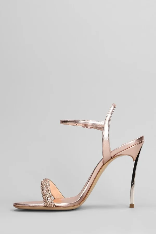Julia Stratosphere Sandals In Bronze Leather - Image 3