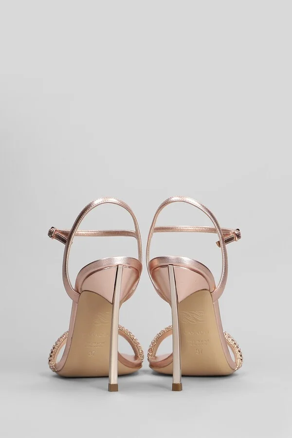 Julia Stratosphere Sandals In Bronze Leather - Image 4