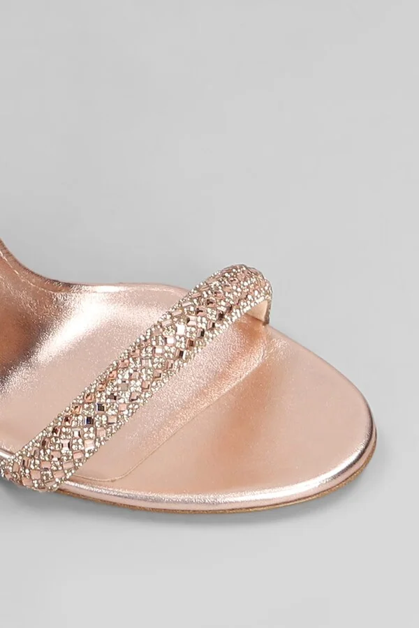 Julia Stratosphere Sandals In Bronze Leather - Image 5
