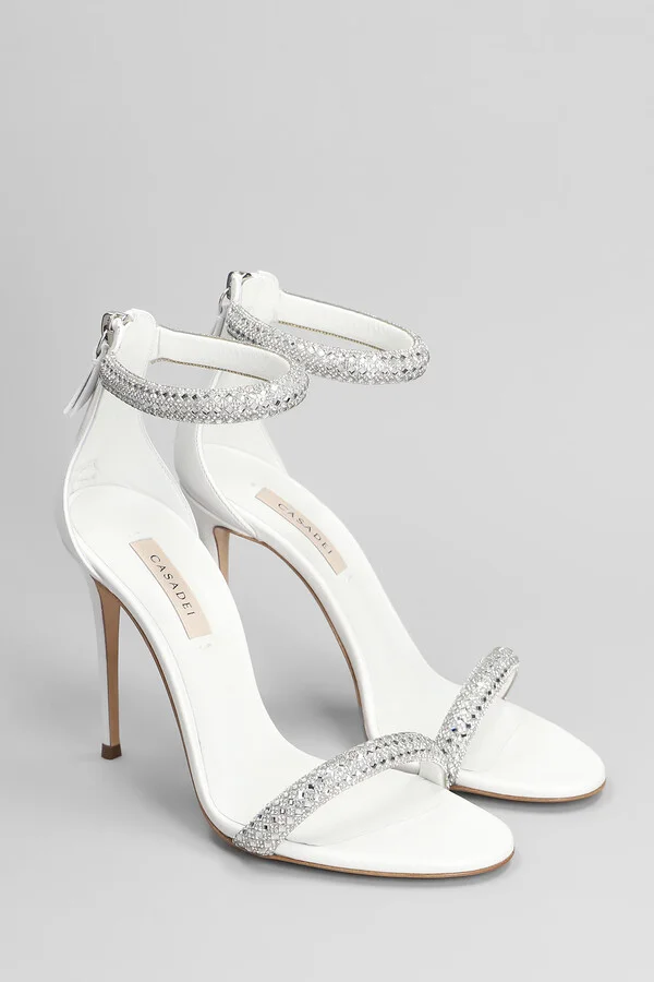 Julia Stratosphere Sandals In White Leather - Image 2