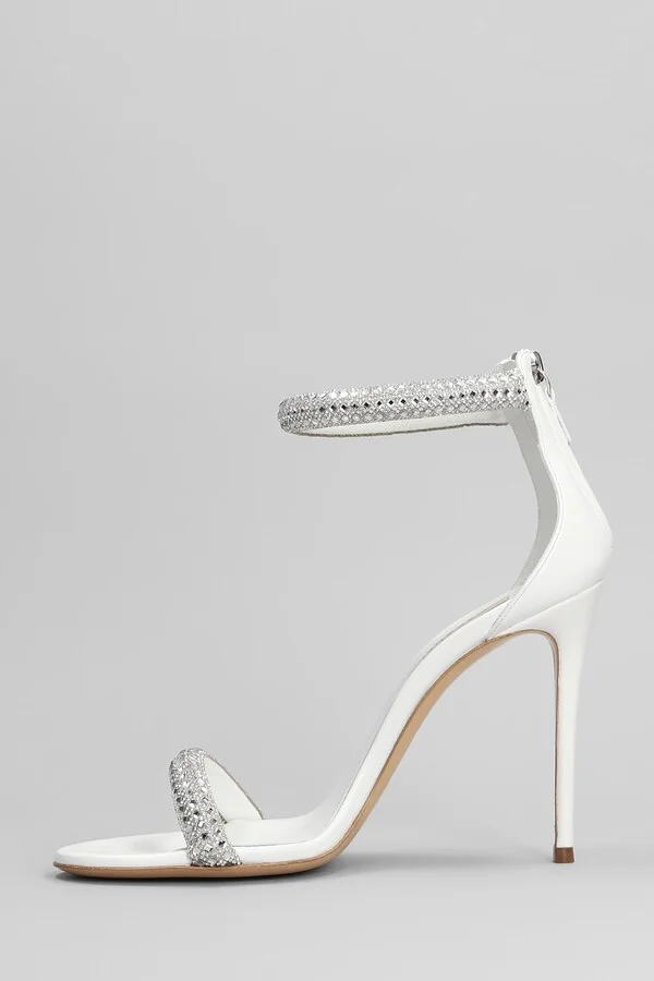 Julia Stratosphere Sandals In White Leather - Image 3
