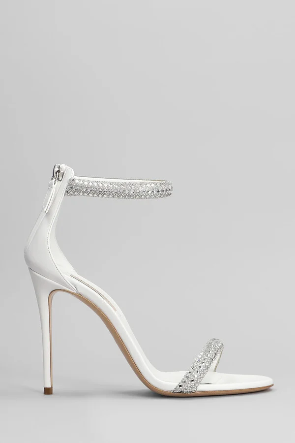 Julia Stratosphere Sandals In White Leather