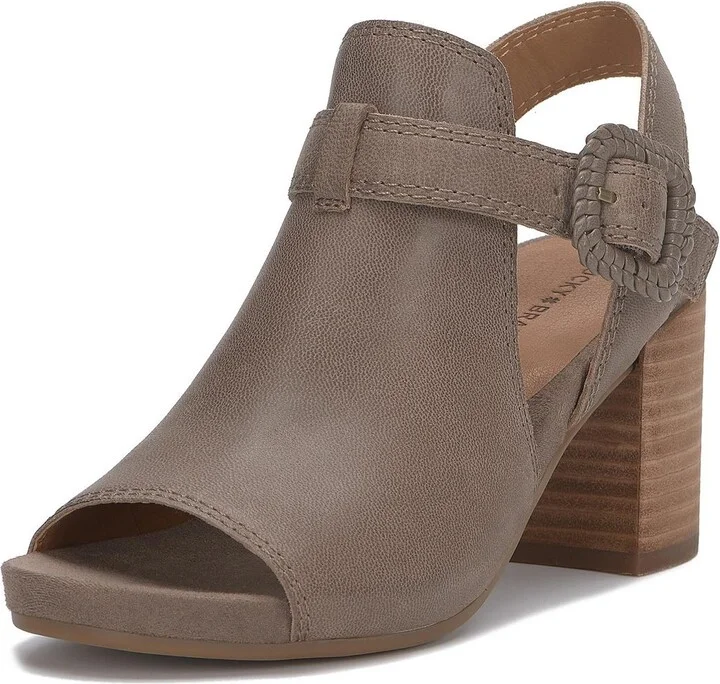 Juliane Womens Leather Peep-Toe Slingback Sandals