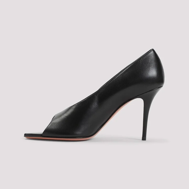 Julianne 90 Peep Toe Nappa Pumps - Image 4
