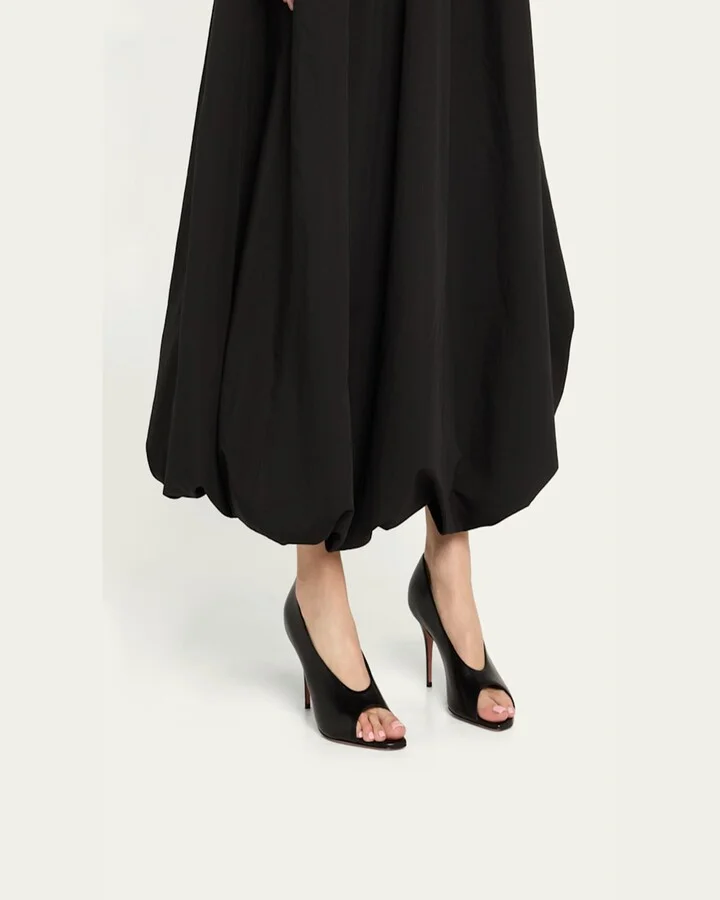 Julianne Peep-Toe Leather Pumps - Image 2