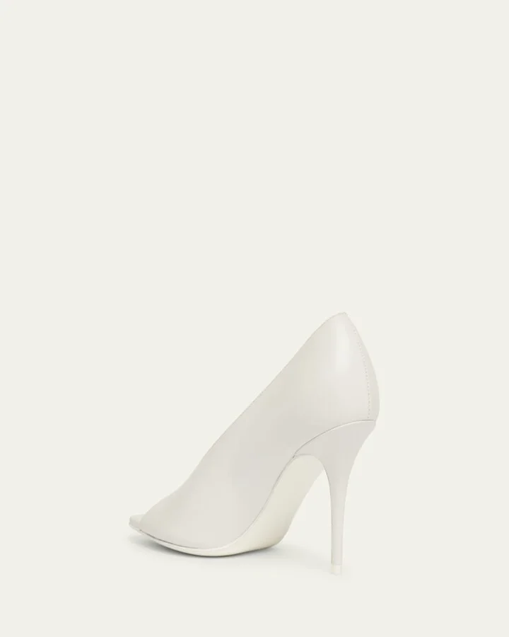 Julianne Peep-Toe Leather Pumps - Image 5