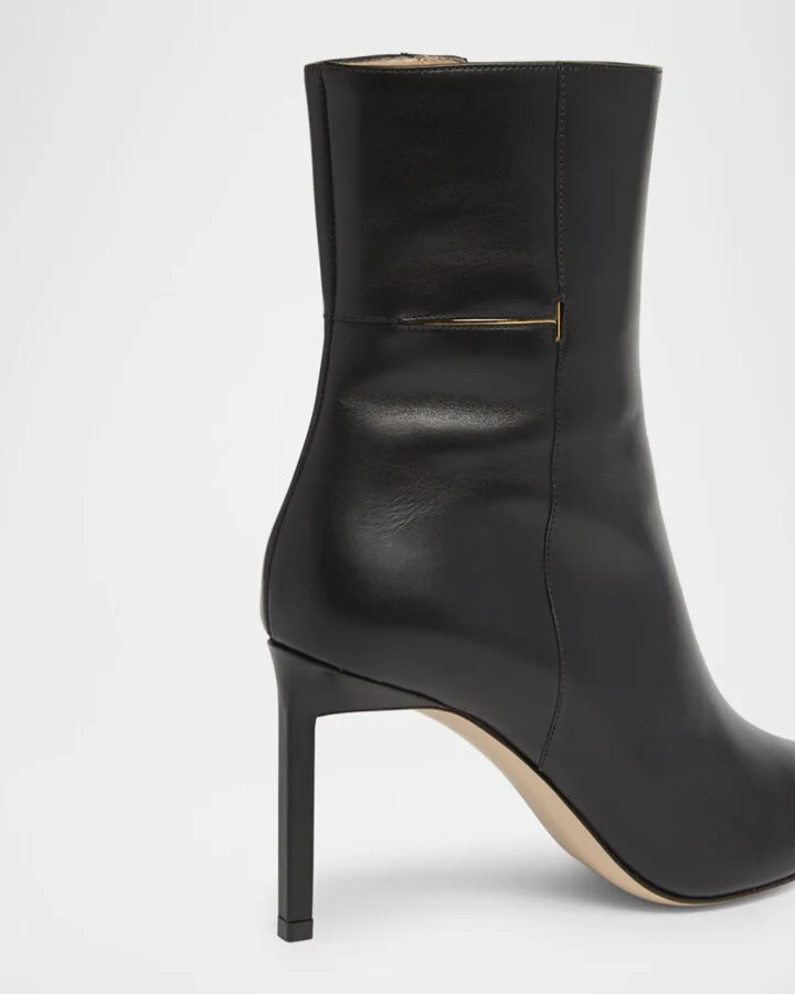 Julianne T Detail Soft Calf Leather Booties - Image 7