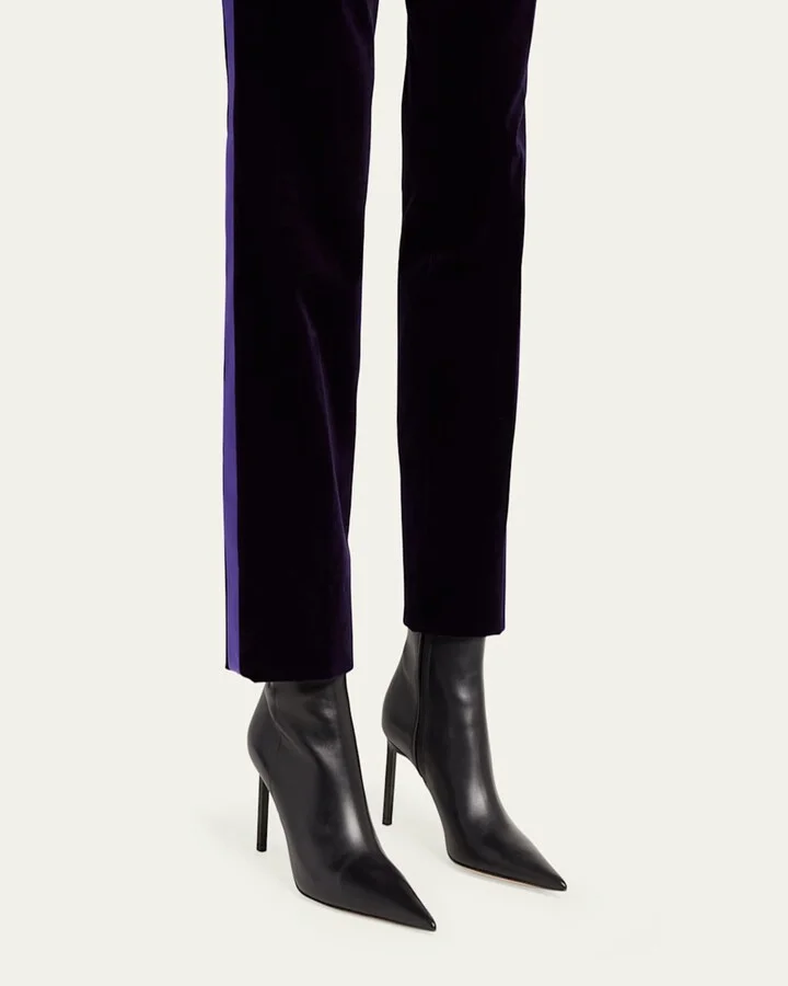 Julianne T Detail Soft Calf Leather Booties - Image 4