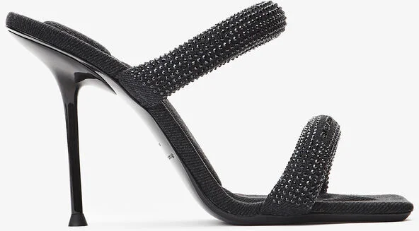 Julie 105mm Denim Crystal Hotfix Tubular Sandal