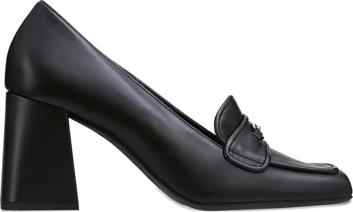 Julie block-heeled leather loafers