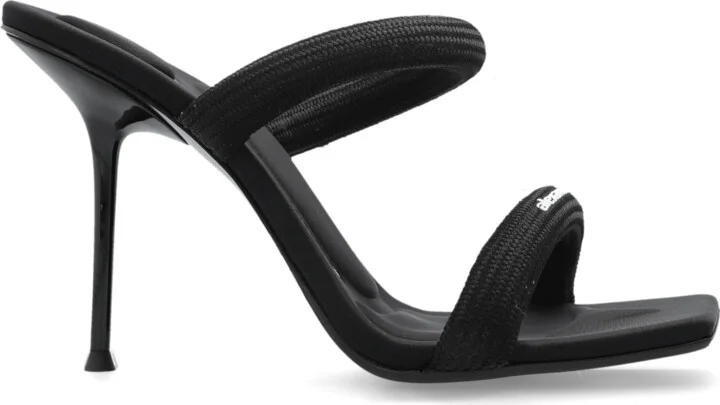 Julie Heeled Mules, , - Black