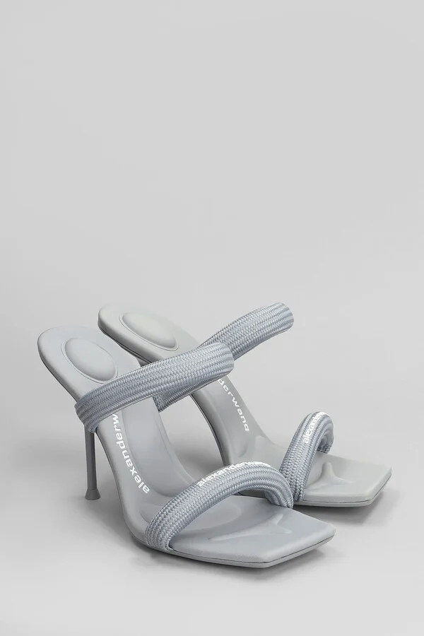 Julie Slipper-mule In Grey Nylon - Image 2