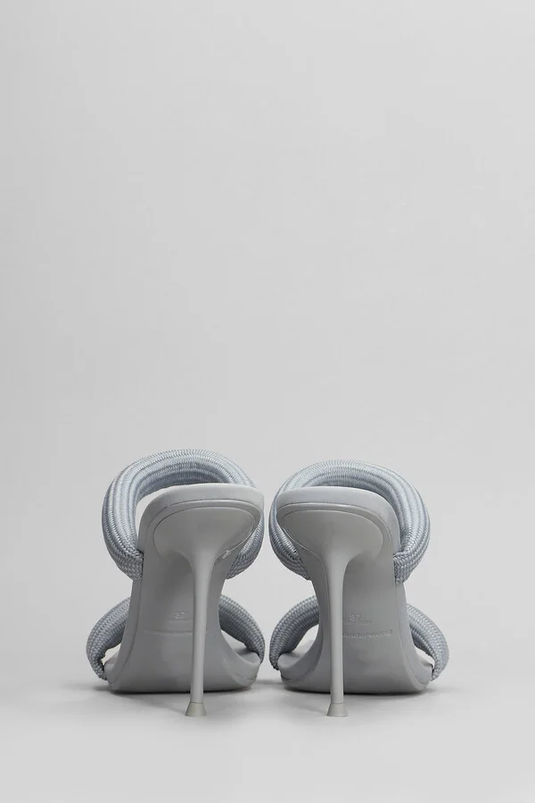 Julie Slipper-mule In Grey Nylon - Image 4