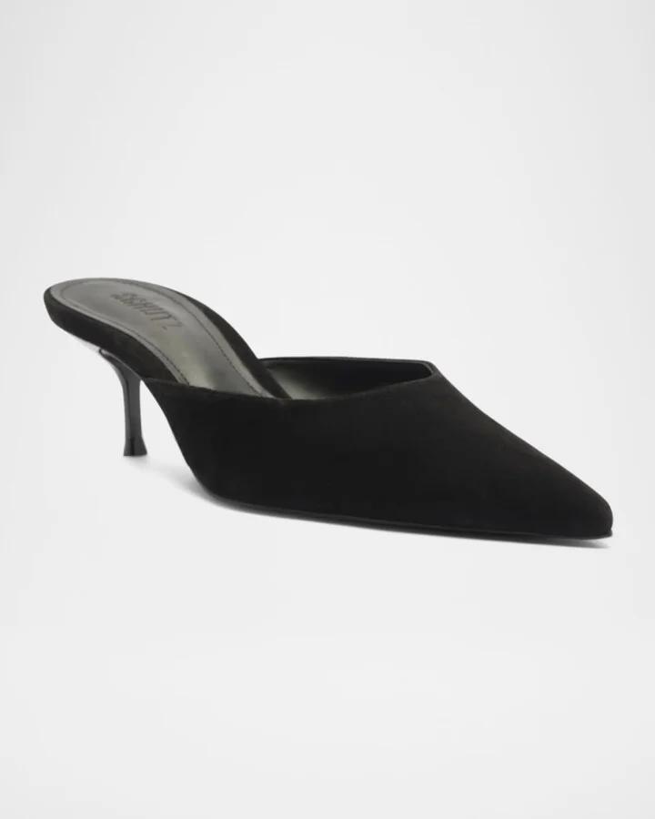 Julie Suede Mule Pumps - Image 7
