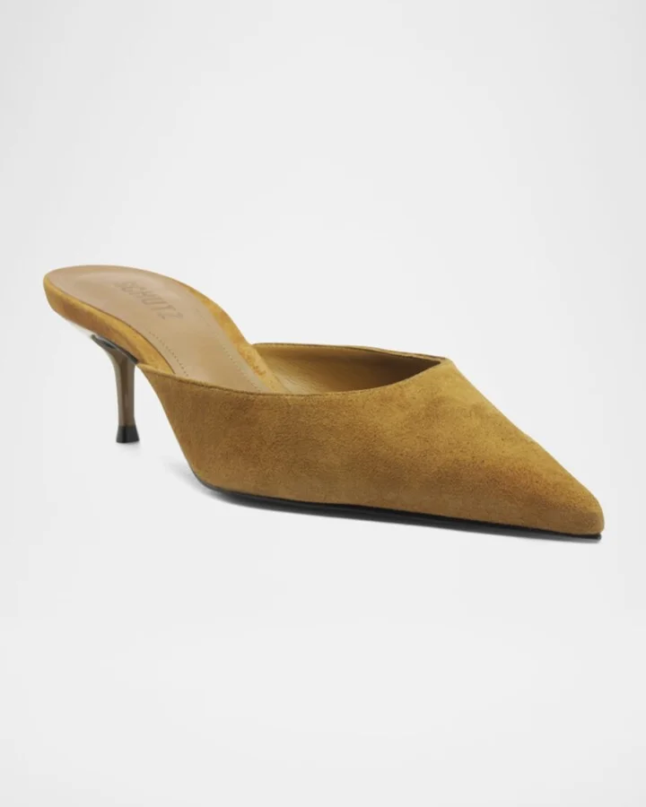 Julie Suede Mule Pumps - Image 7