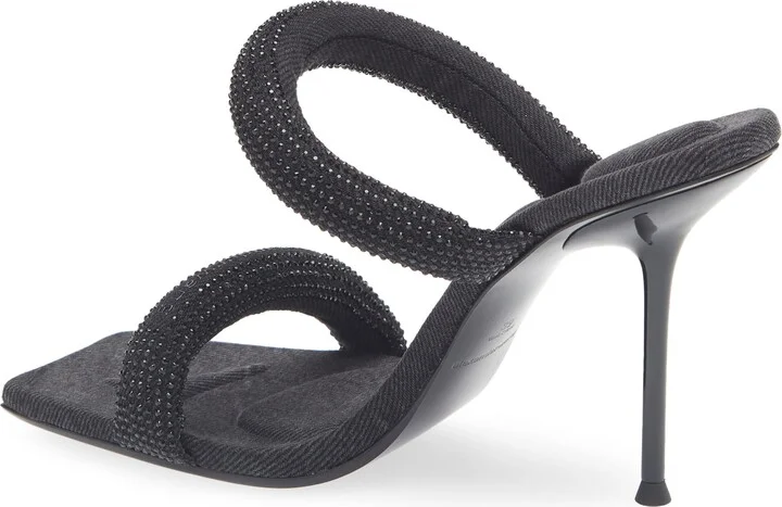 Julie Tubular Crystal Embellished Slide Sandal - Image 2
