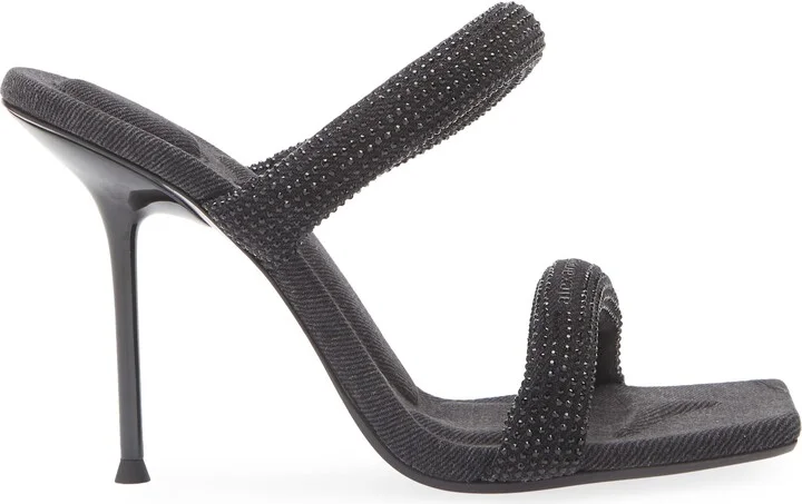 Julie Tubular Crystal Embellished Slide Sandal - Image 3