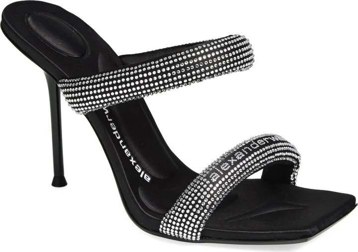 Julie Tubular Crystal Embellished Slide Sandal