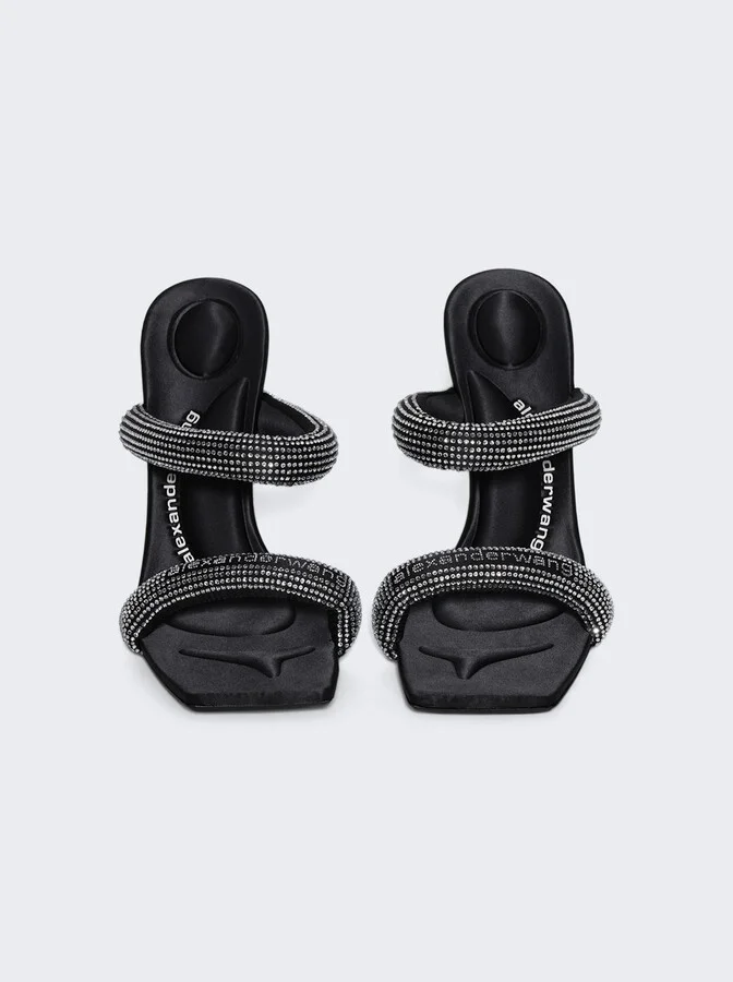 Julie Tubular Sandal Black And Silver