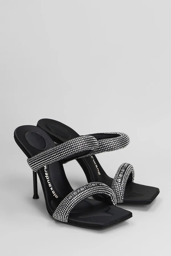 Julie Tubular Sandals In Black Nylon - Image 2
