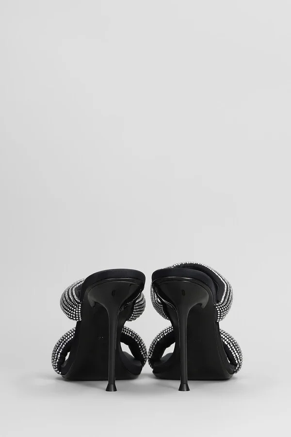 Julie Tubular Sandals In Black Nylon - Image 4