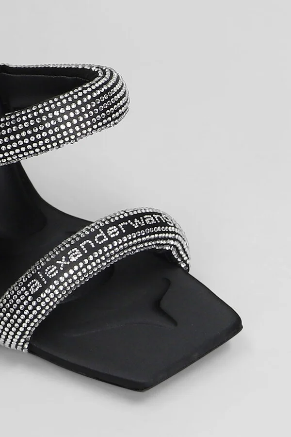 Julie Tubular Sandals In Black Nylon - Image 5