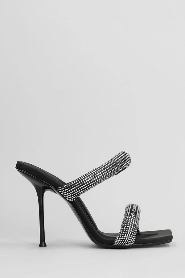 Julie Tubular Sandals In Black Nylon