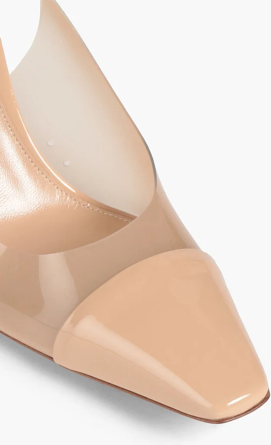 Juliet patent leather and TPU slingback pumps - Image 4