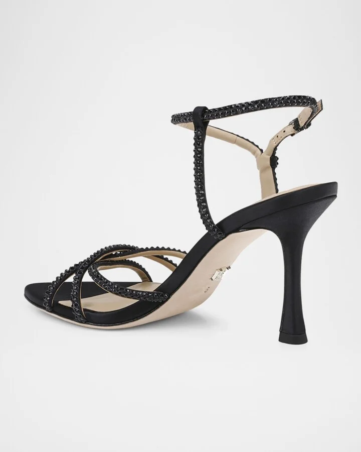 Julietta Silk Crystal Strappy Sandals - Image 7