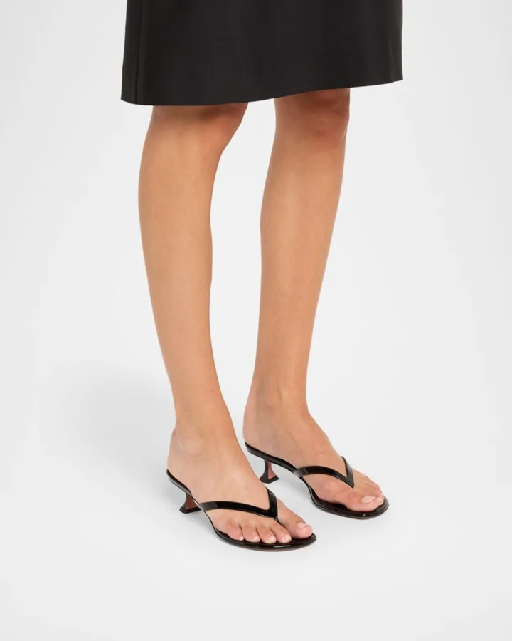 Juliette Patent Kitten Thong Sandals - Image 2