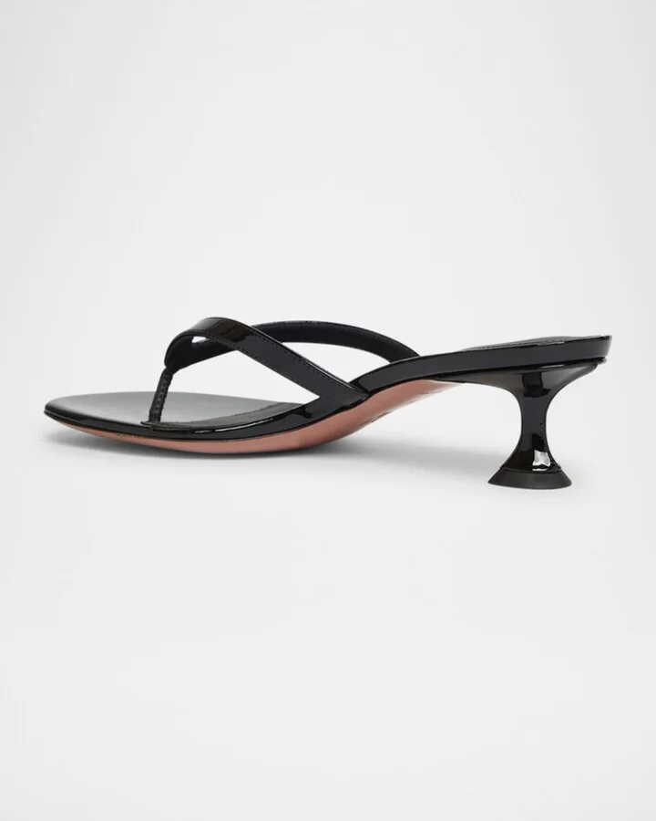 Juliette Patent Kitten Thong Sandals - Image 10