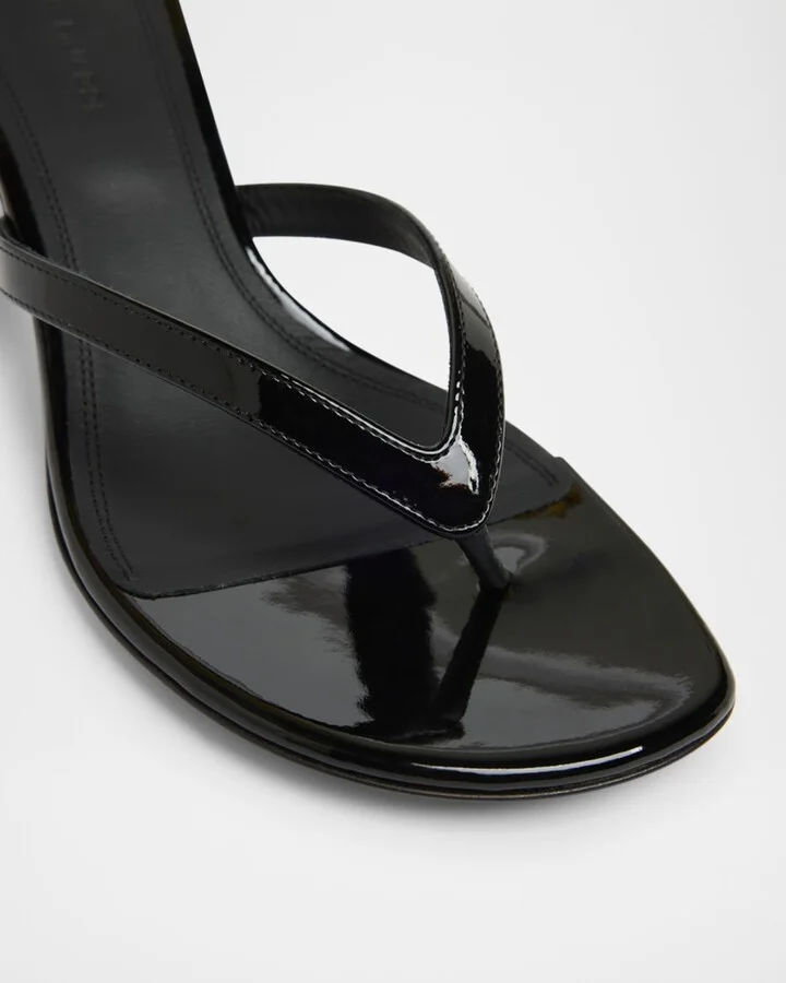 Juliette Patent Kitten Thong Sandals - Image 11