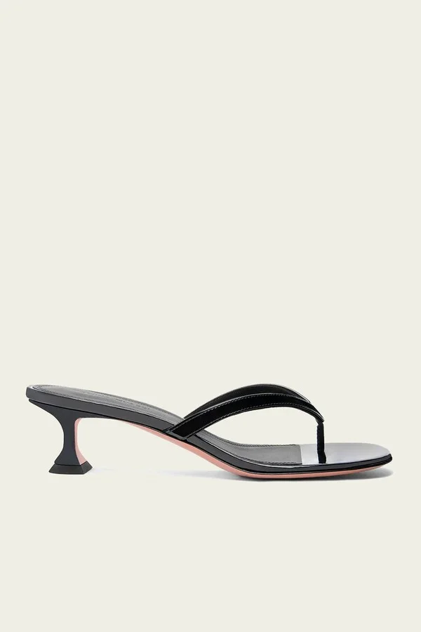 Juliette Thong Sandal 45 in Black Patent