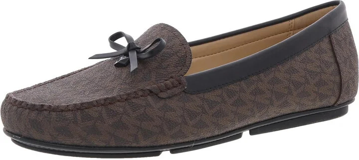 Juliette Womens Printed Faux Leather Moccasins