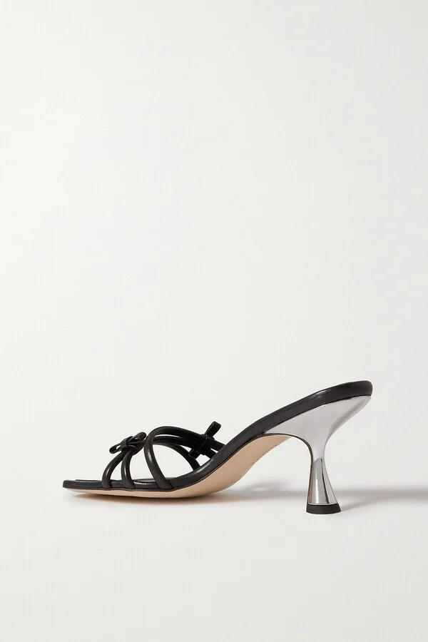 Julio bow-embellished leather mules - Image 3