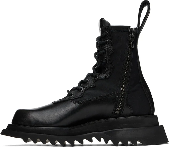 Julius Black Double-Sole Combat Boots - Image 3
