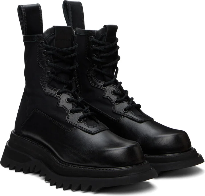 Julius Black Double-Sole Combat Boots - Image 4