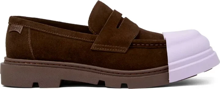Junction removable-toecap suede loafers