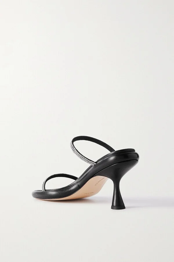 June crystal-embellished leather sandals - Image 3