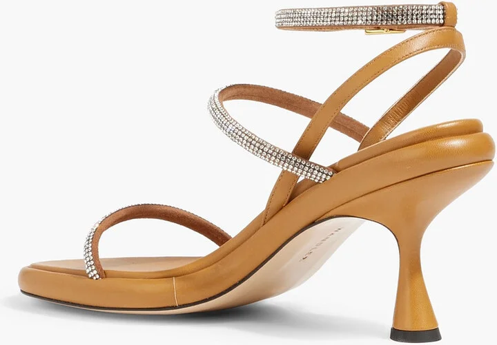 June crystal-embellished leather sandals - Image 3