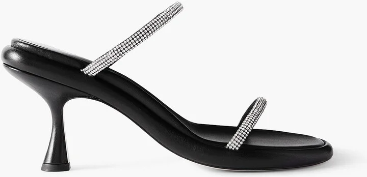 June crystal-embellished leather sandals