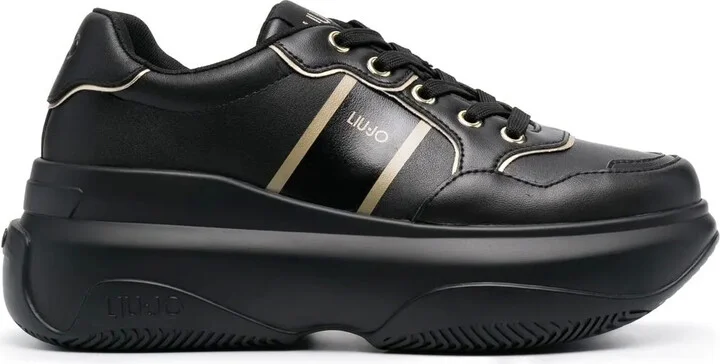 June platform lace-up sneakers